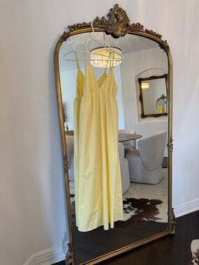 Light Yellow Backless Slip Dress